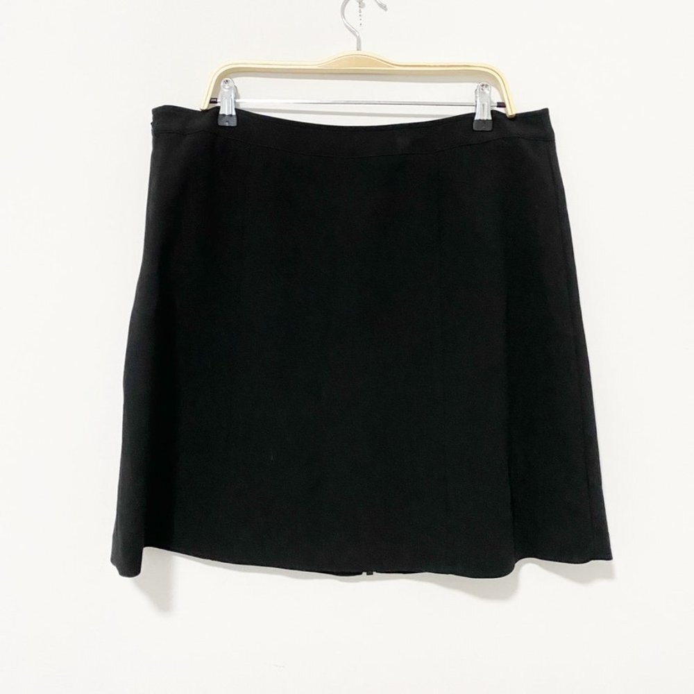 NEW Karl Lagerfeld Black Zip Mini Skirt Size 16
